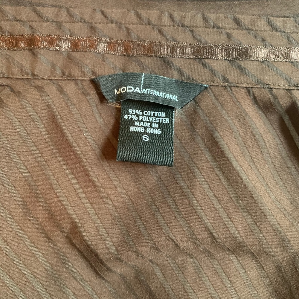 Moda International brown blouse S - Picture 4 of 5